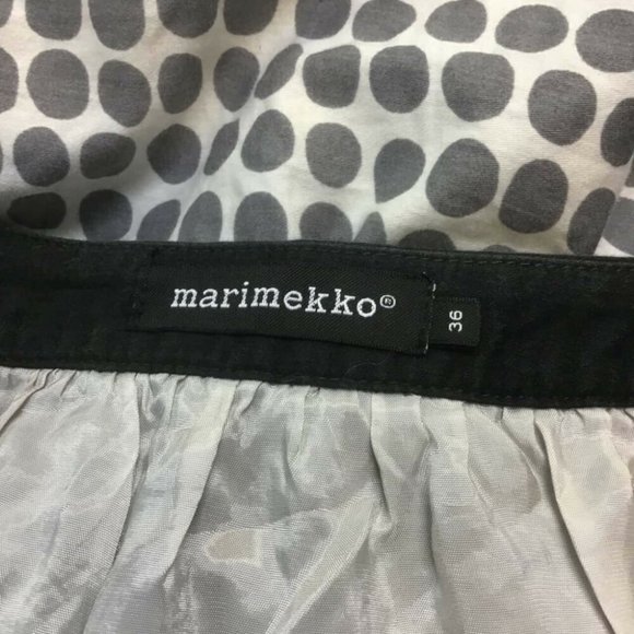 MARIMEKKO Poni Polka Dot Spot Print A-Line Cotton High Waisted Skirt - Picture 10 of 15